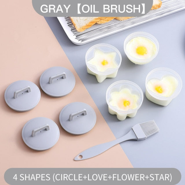 4 Pcs/Set Cute Egg Cooker Tools With Plastic  Brush