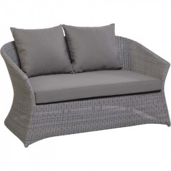 Canapé extérieur 2 places resine avec coussin Zenith Kok Maison