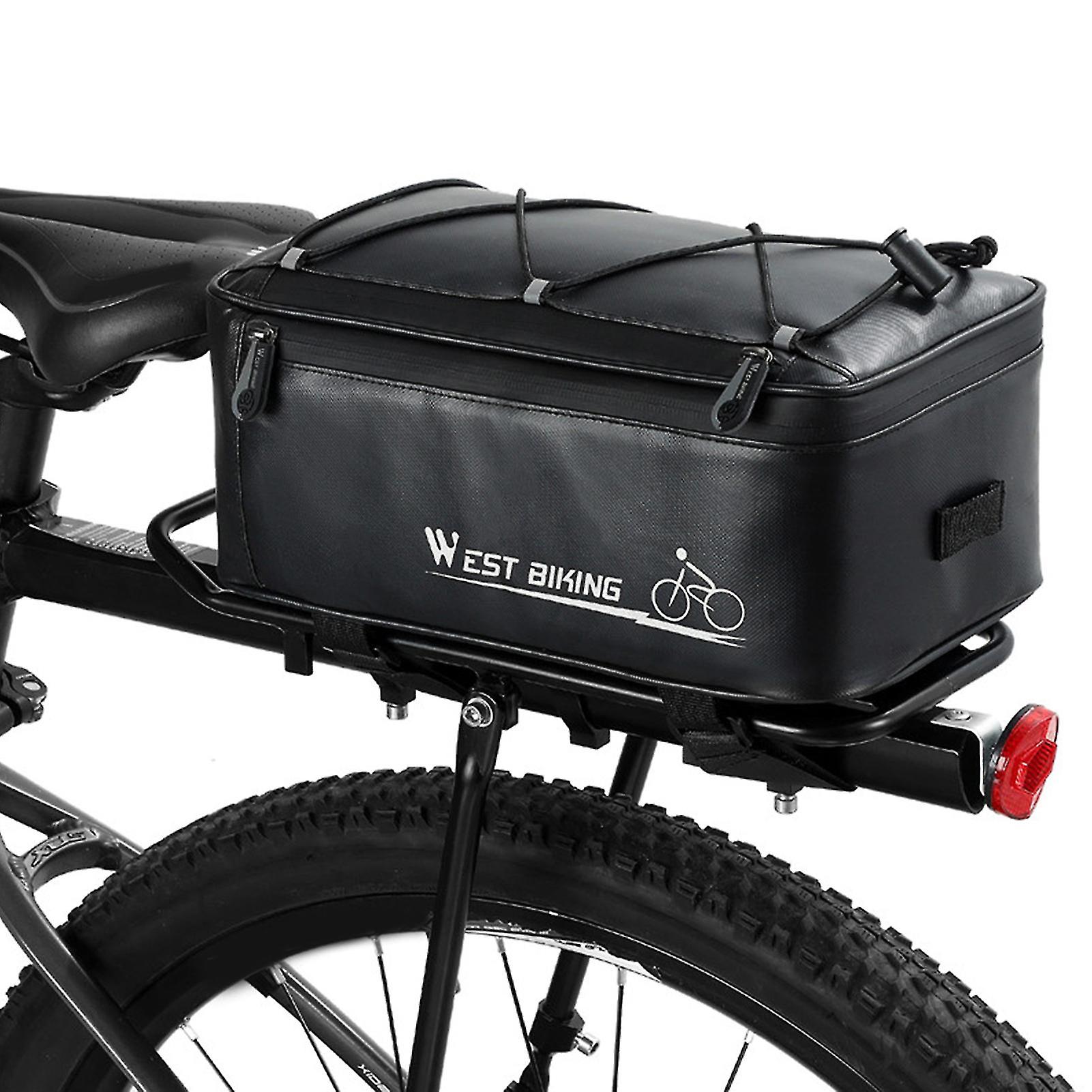 Bicycle Saddle Bags Waterproof Multifunctional Widely Use Weather Resistant Bike Pannier Reflective Rack Bag For Outdoor