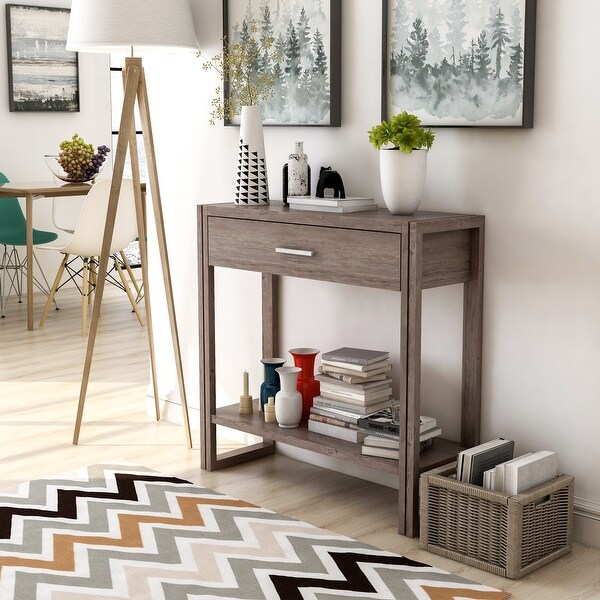 Porch and Den Sewell Modern 35-inch 1-shelf 1-drawer Console Table