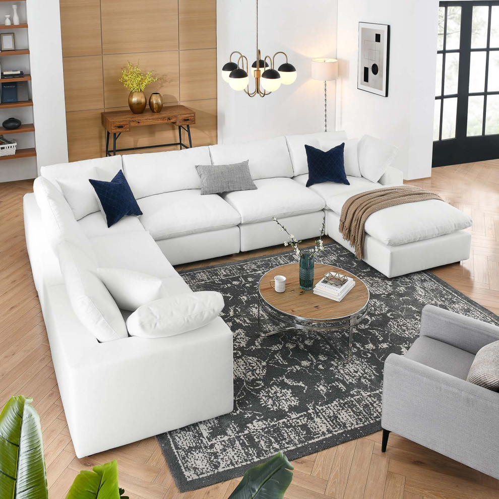 Commix Down Filled Overstuffed 7 Piece Sectional Sofa   Traditional   Sectional Sofas   by Modway  Houzz