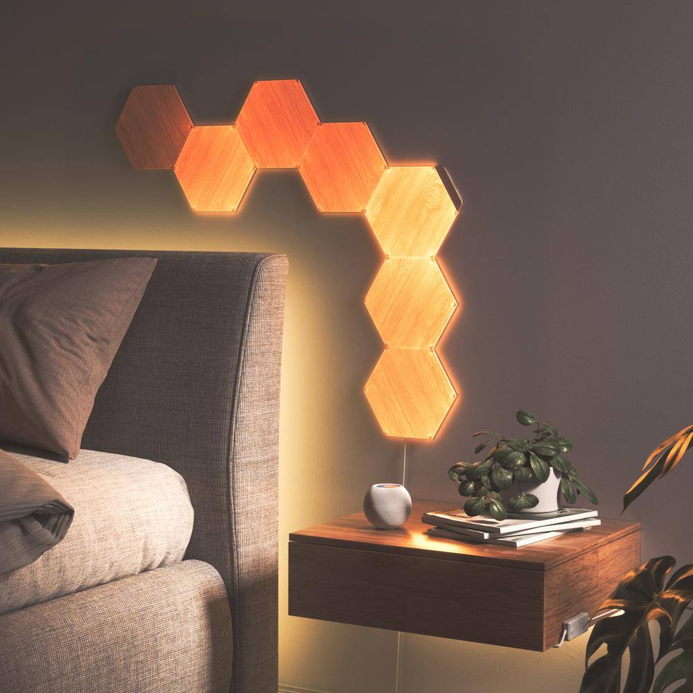 Nanoleaf Elements Wood Look Smarter Kit -7 Smart LED Panels NL52K7003HB-7PK