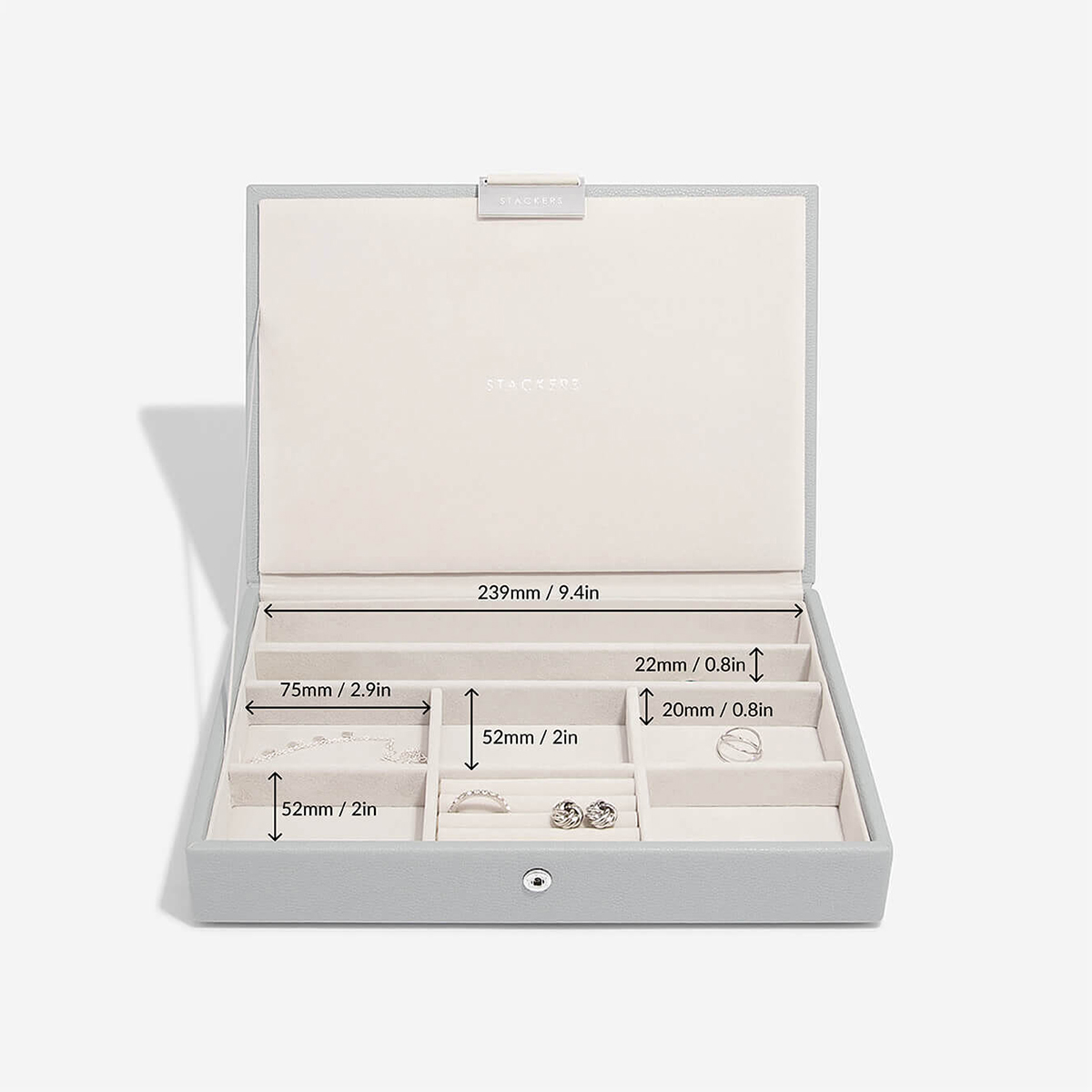 Stackers Pebble Grey Classic Jewelry Box Collection