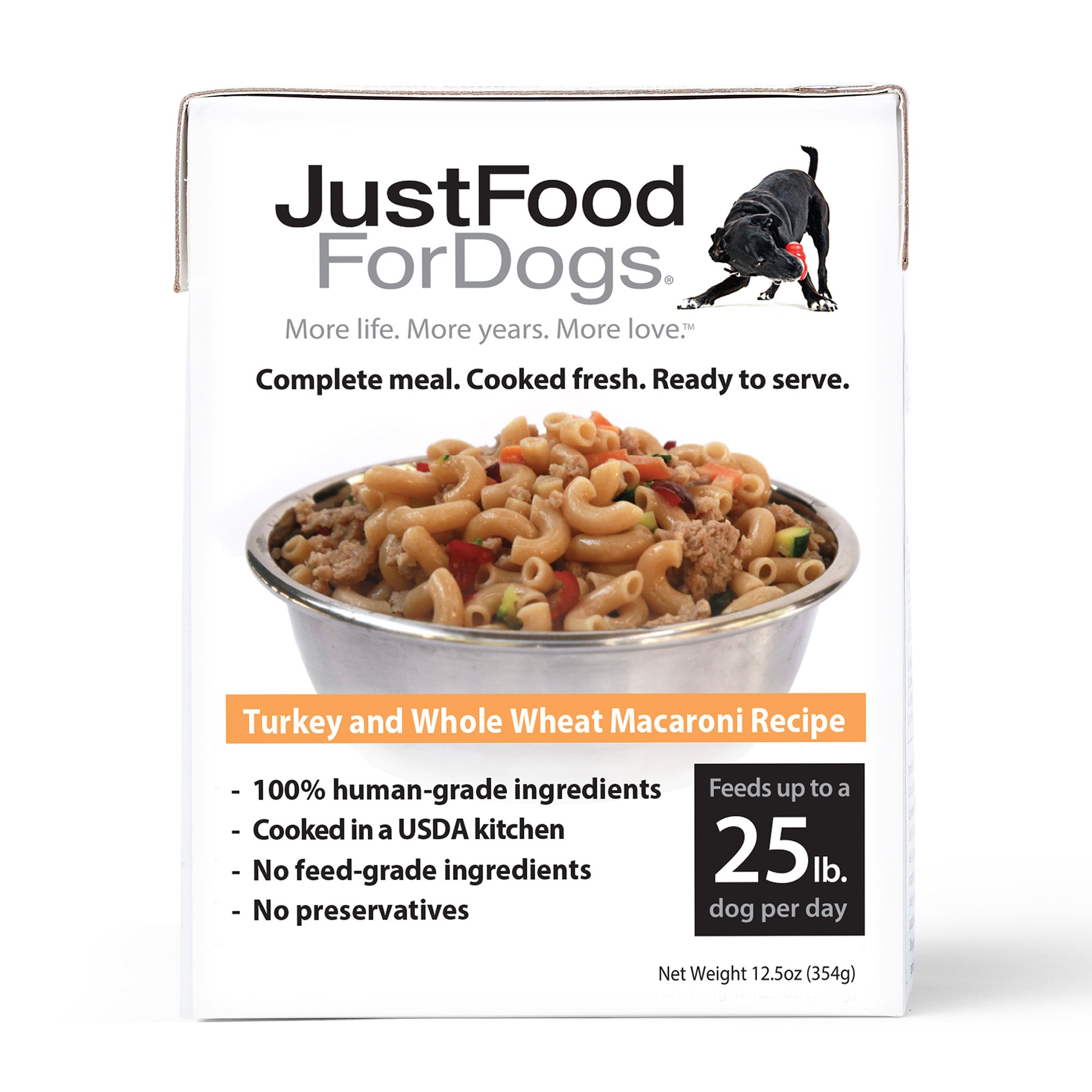 JustFoodForDogs Pantry Fresh Adult Turkey  Whole Wheat Macaroni Wet Dog Food， 12.5 oz.， Case of 12