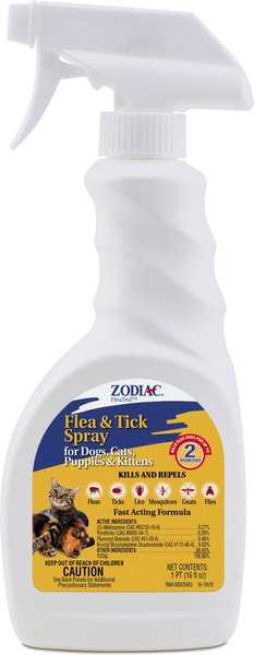 Zodiac Topical Flea and Tick Spray for Dogs and Cats