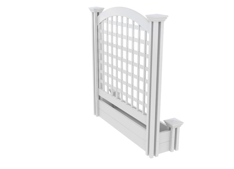 ENCLO Screens 11" x 42" x 45.5" Belmont Freestanding Lattice Screen with Planter Box