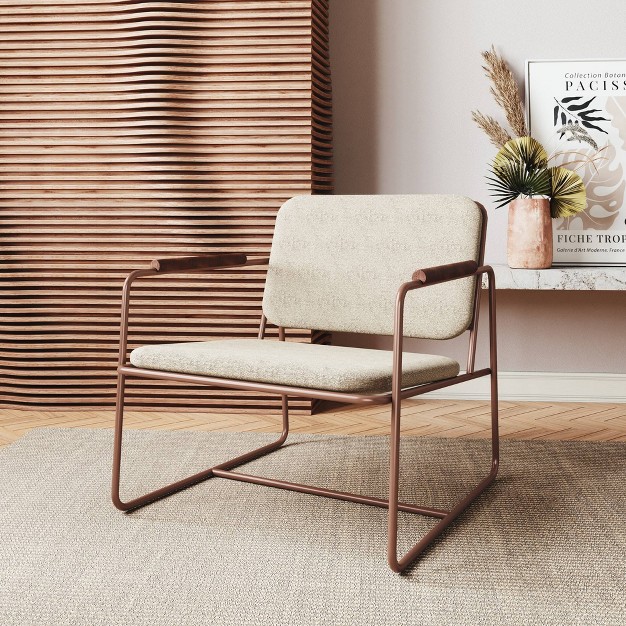 2 0 Whythe Low Accent Chair Natural Linen corten Manhattan Comfort