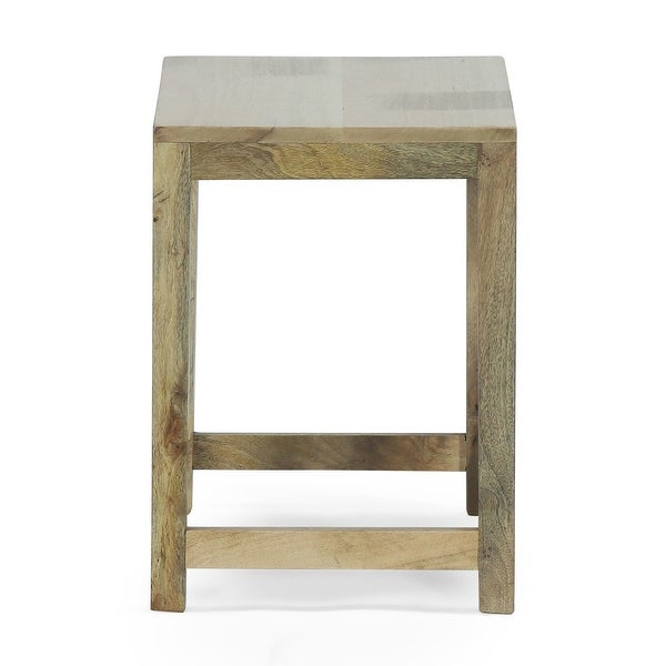 Trautman Rustic Handcrafted Mango Wood Nested Side Tables (Set of 3) by Christopher Knight Home