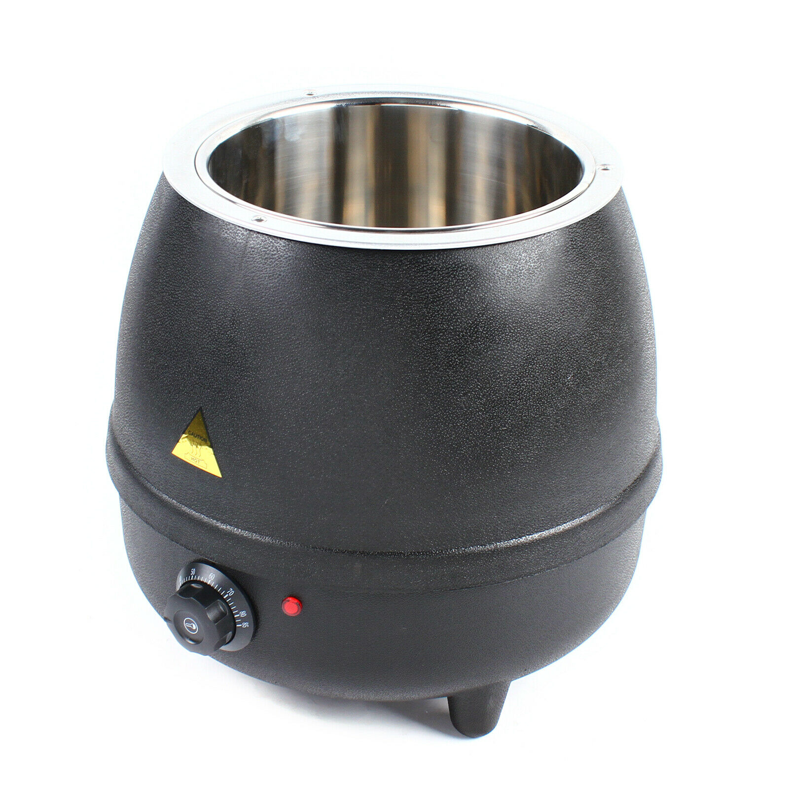 CNCEST Electric Soup Kettle Warmer Stainless Steel Cafeteria Stock Pot Food Boiler 110V