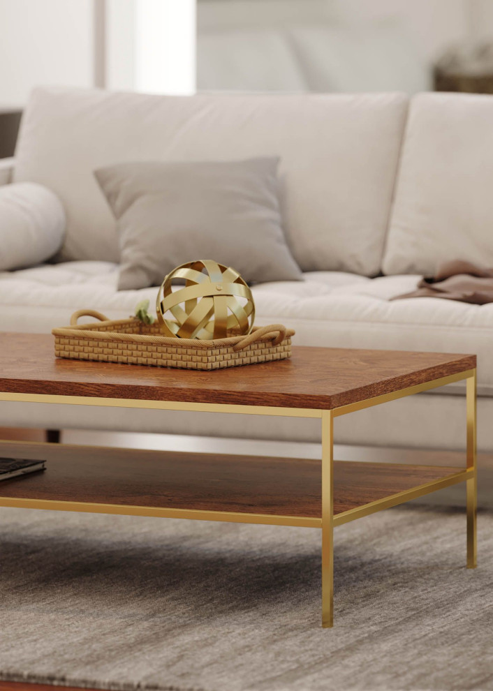 Kenzo Coffee Table  Brown   Contemporary   Coffee Tables   by LH Imports  Houzz