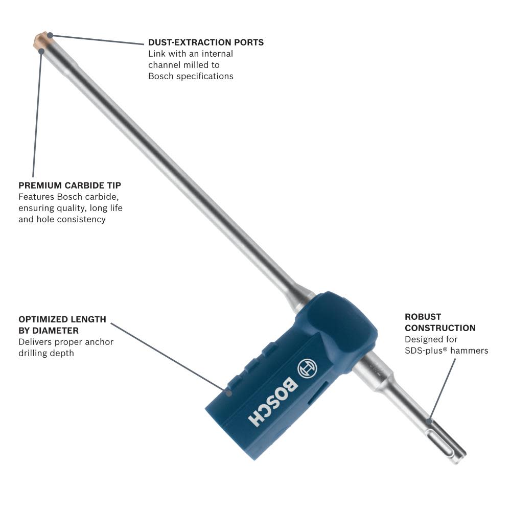 Bosch 1 1/2 x 16 x 24 SDS max Speed Clean™ Dust Extraction Bit