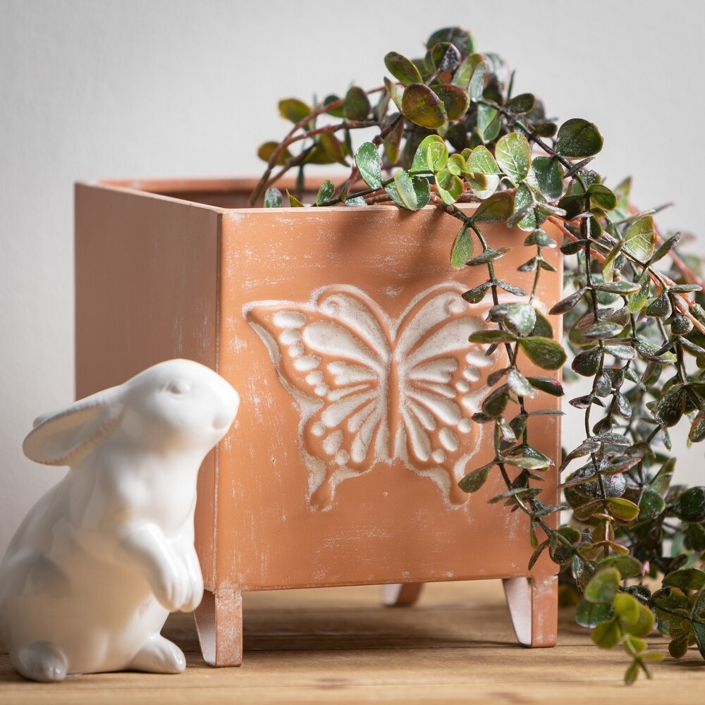 Sullivans Glazed White Decorative Bunny Sculpture   Set of 2