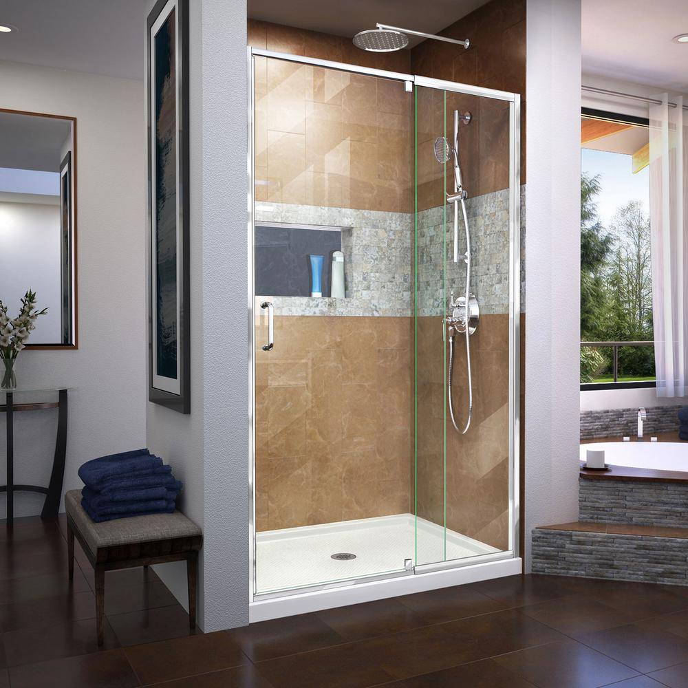 DreamLine Flex 44 to 48 in. x 72 in. Framed Pivot Shower Door in Chrome SHDR-22487200-01