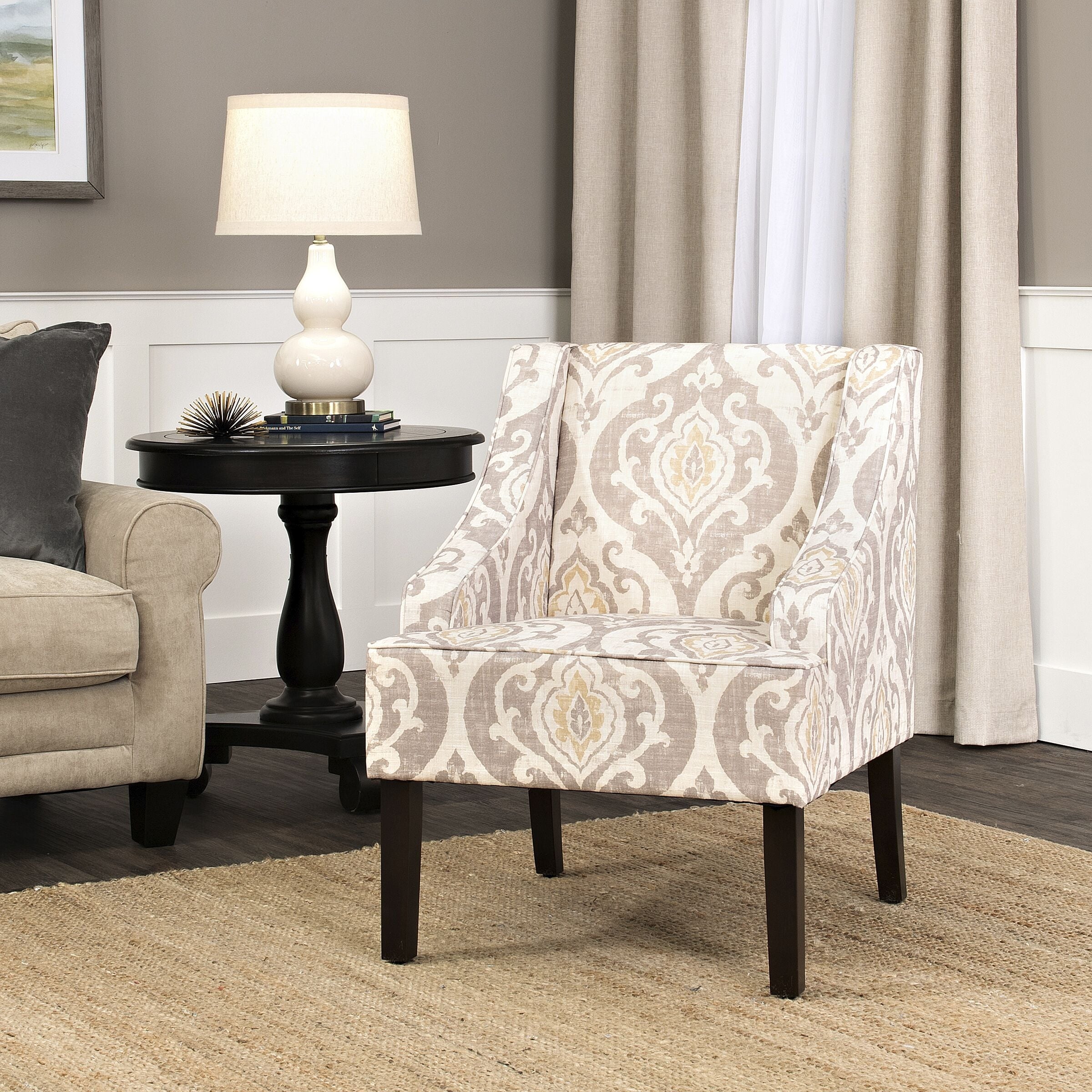 Porch and Den Lyric Swoop Arm Accent Chair