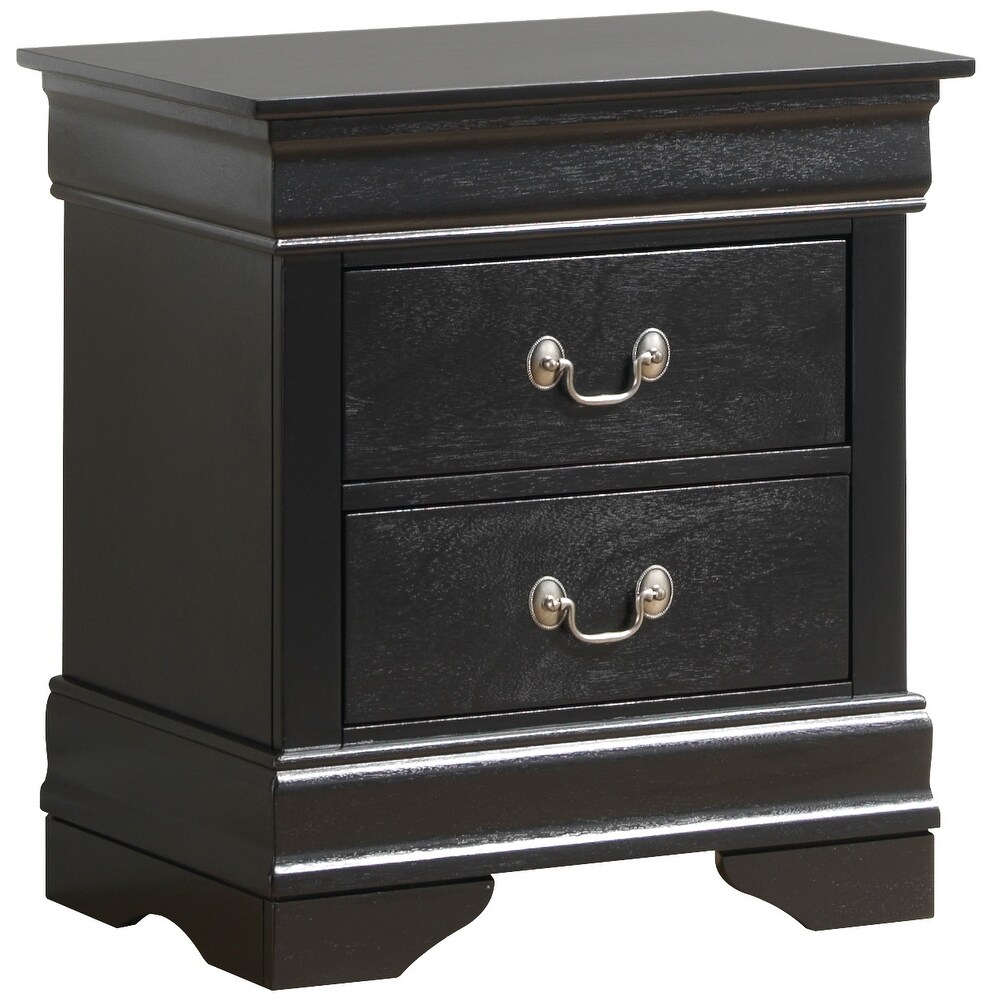 Louis Philippe 2 Drawer Nightstand (24 in. H X 22 in. W X 16 in. D)