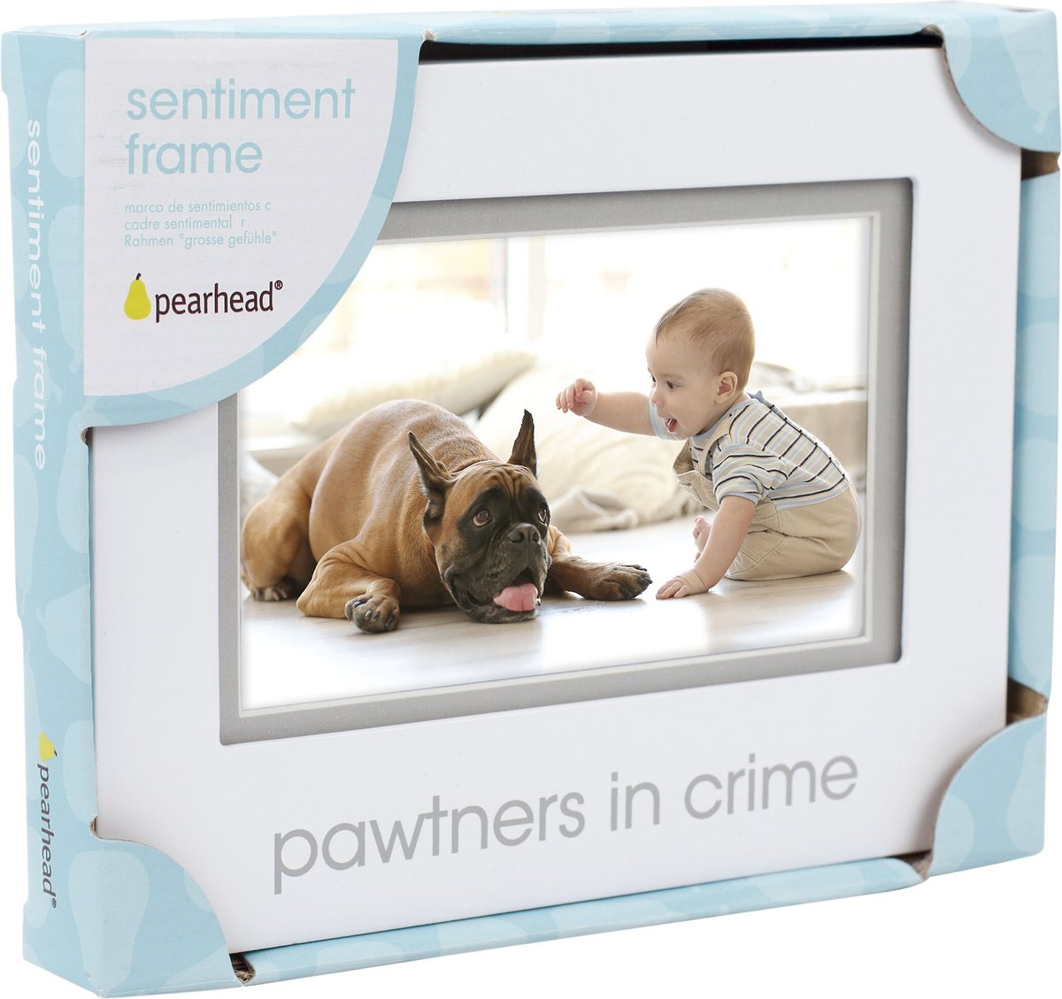 Pearhead Pawtners In Crime Sentiment Frame， 6 x 4-in