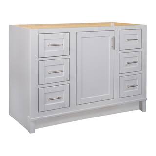 Glacier Bay Kinghurst 48 in. W x 21 in. D x 33.5 in. H Bath Vanity Cabinet without Top in Dove Gray KHDOV48D