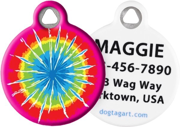 Dog Tag Art Tie Dye Personalized Dog and Cat ID Tag