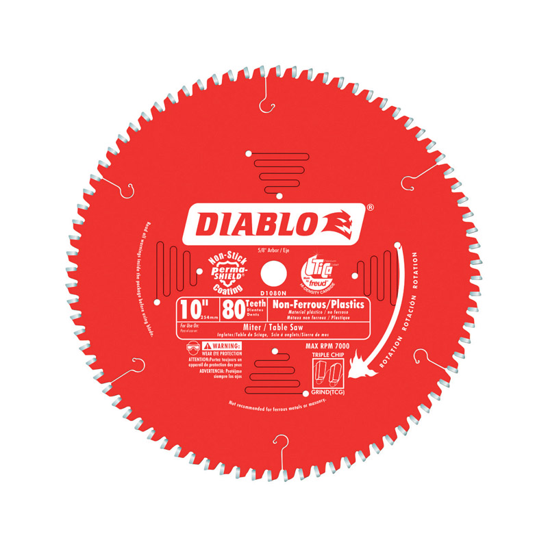 Diablo 10 in. D X 5/8 in. TiCo Hi-Density Carbide Saw Blade 80 teeth 1 pk