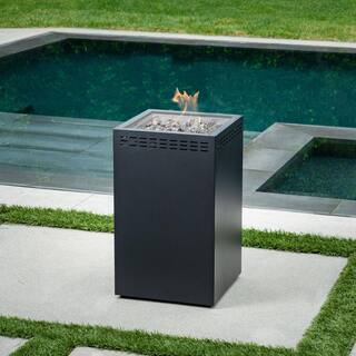 Hanover Naples 16 in. x 35 in. Square Column Steel Gas Fire Pit FIRESTYLE1PCFP