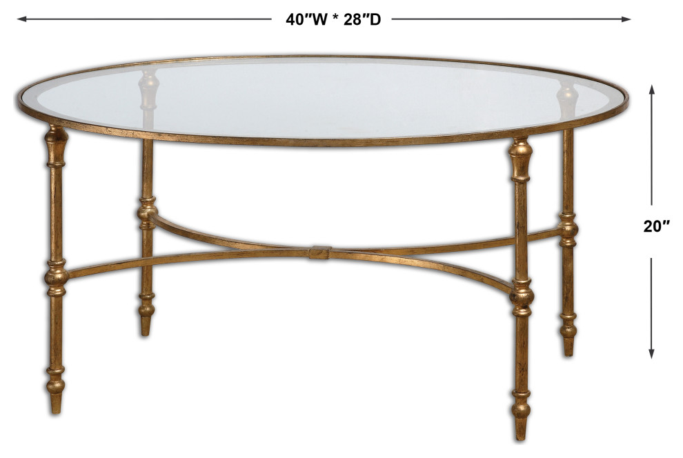 Uttermost Vitya Glass Coffee Table   Traditional   Coffee Tables   by Innovations Designer Home Decor  ampAccent Furniture  Houzz