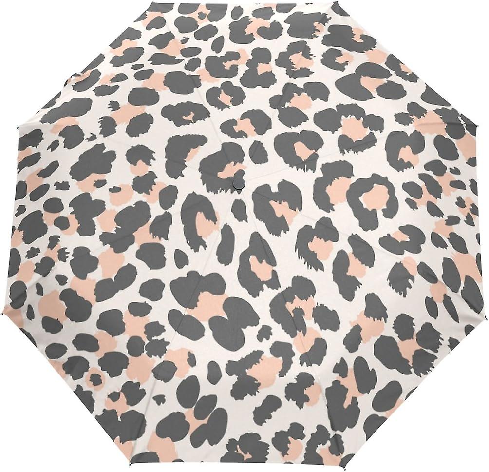 Rain Umbrella Automatic Windproof Foldable Umbrella Animal Print Pattern