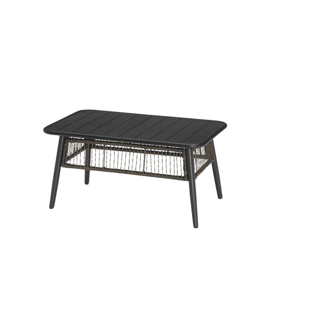 Hampton Bay Bayhurst Black Metal Outdoor Coffee Table