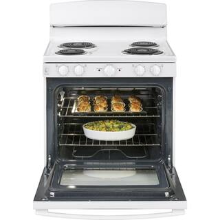 GE 30 in. 5.0 cu. ft. Electric Range in White JBS460DMWW