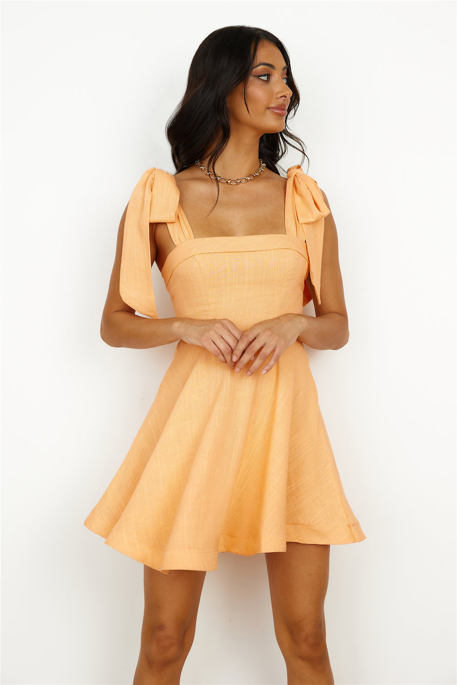 Beach Picnic Mini Dress Orange