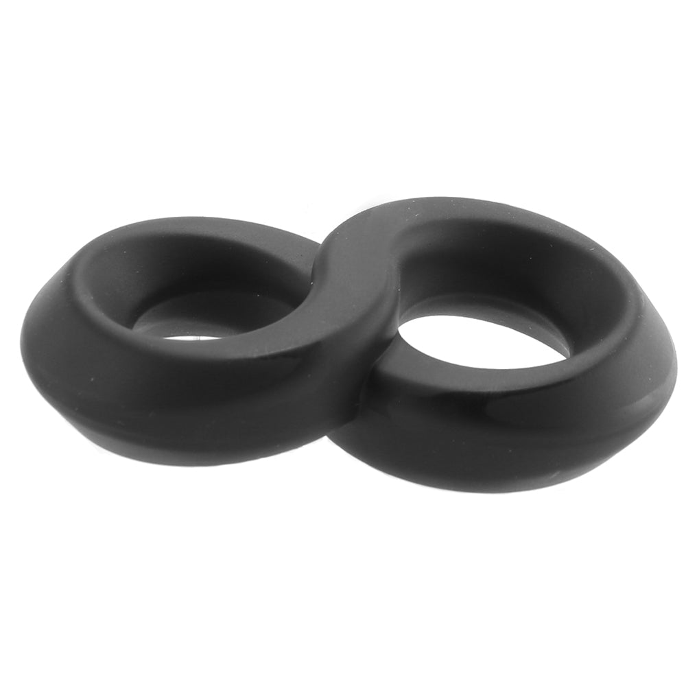 Ultra-Soft Crazy 8 Cock Ring in Black