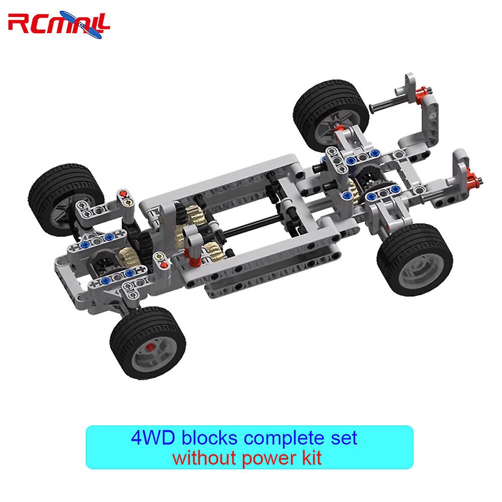 Born Pretty Moc 4wd Chassis Building Block Technology Mechanical Electric Remote Control Car Four-wheel Drive Model Education Assembly Toys