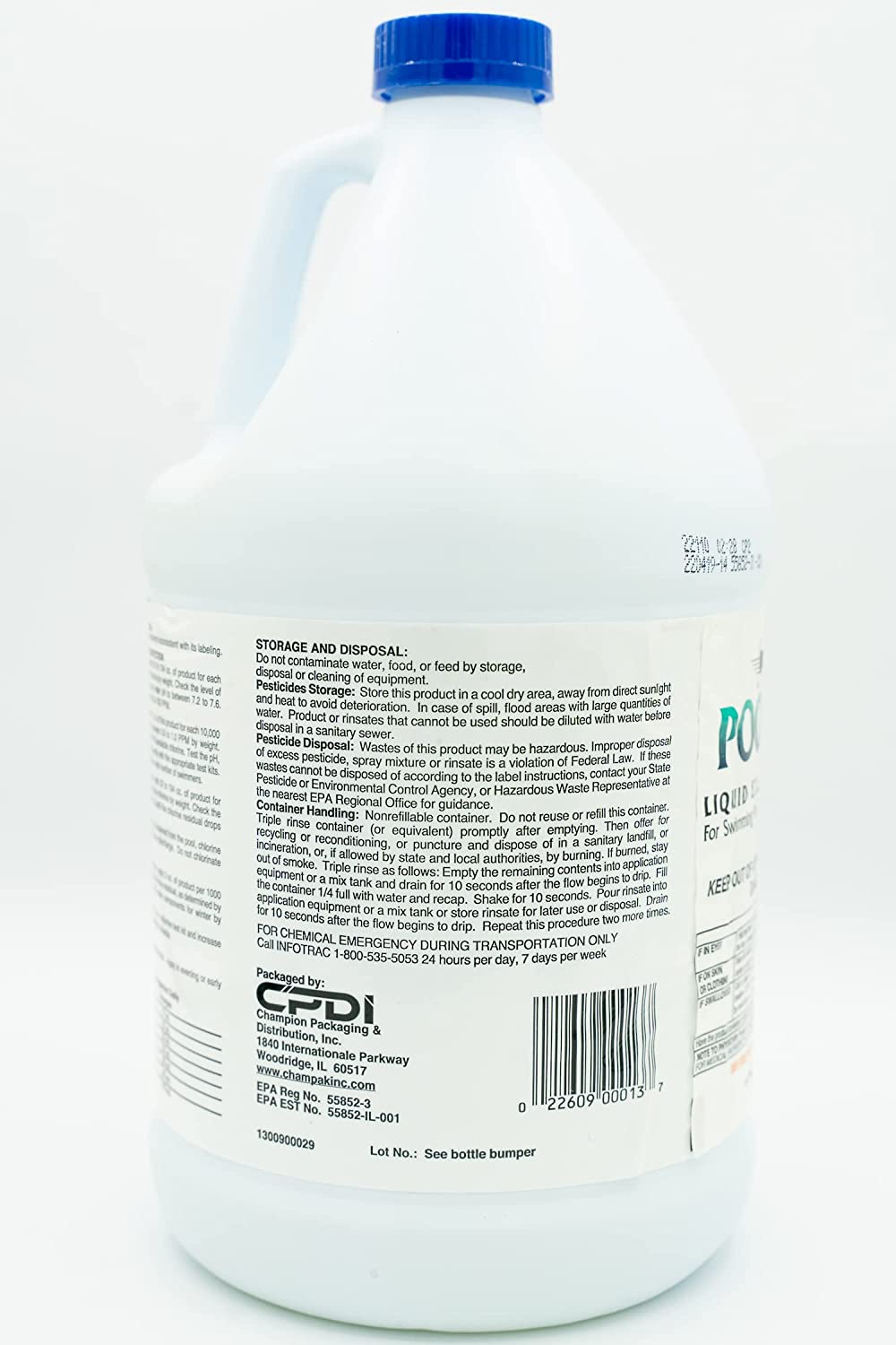 Champion Pool Shock - Ready to Use Liquid Chlorine - Commercial Grade 12.5% Concentrated Strength - 4 Gallons