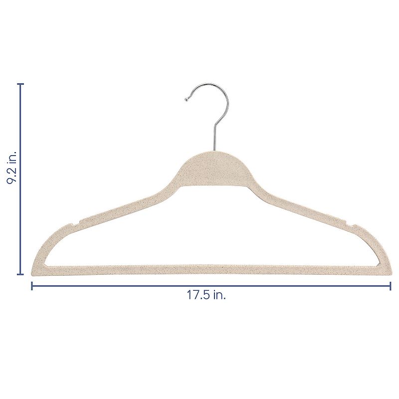 Elama Home 20 Piece Biodegradable Coat Hangers in Wheat