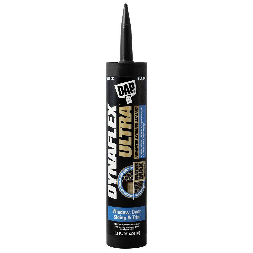 DAP DYNAFLEX ULTRA 10.1 oz. Black Advanced Exterior Window Door and Siding Sealant 18220