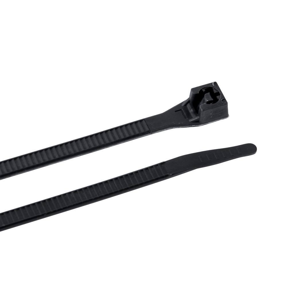 Commercial Electric 14 in. Cable Tie 75 lb. Black (100-Pack) 46-315UVB