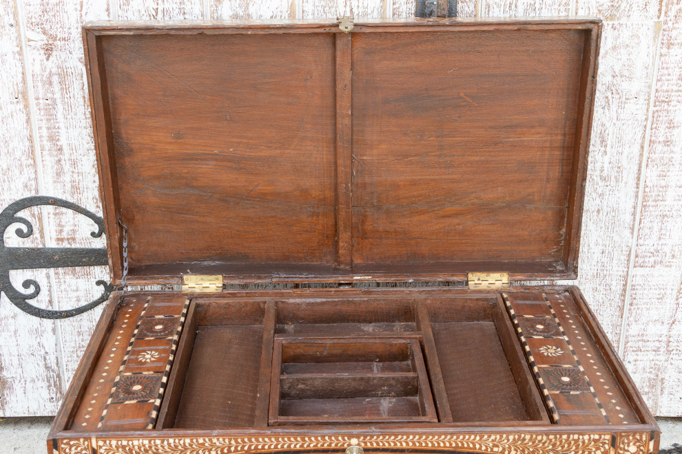 Large Anglo Indian Butterfly Inlay Chest   Mediterranean   Accent Chests And Cabinets   by De cor  Houzz