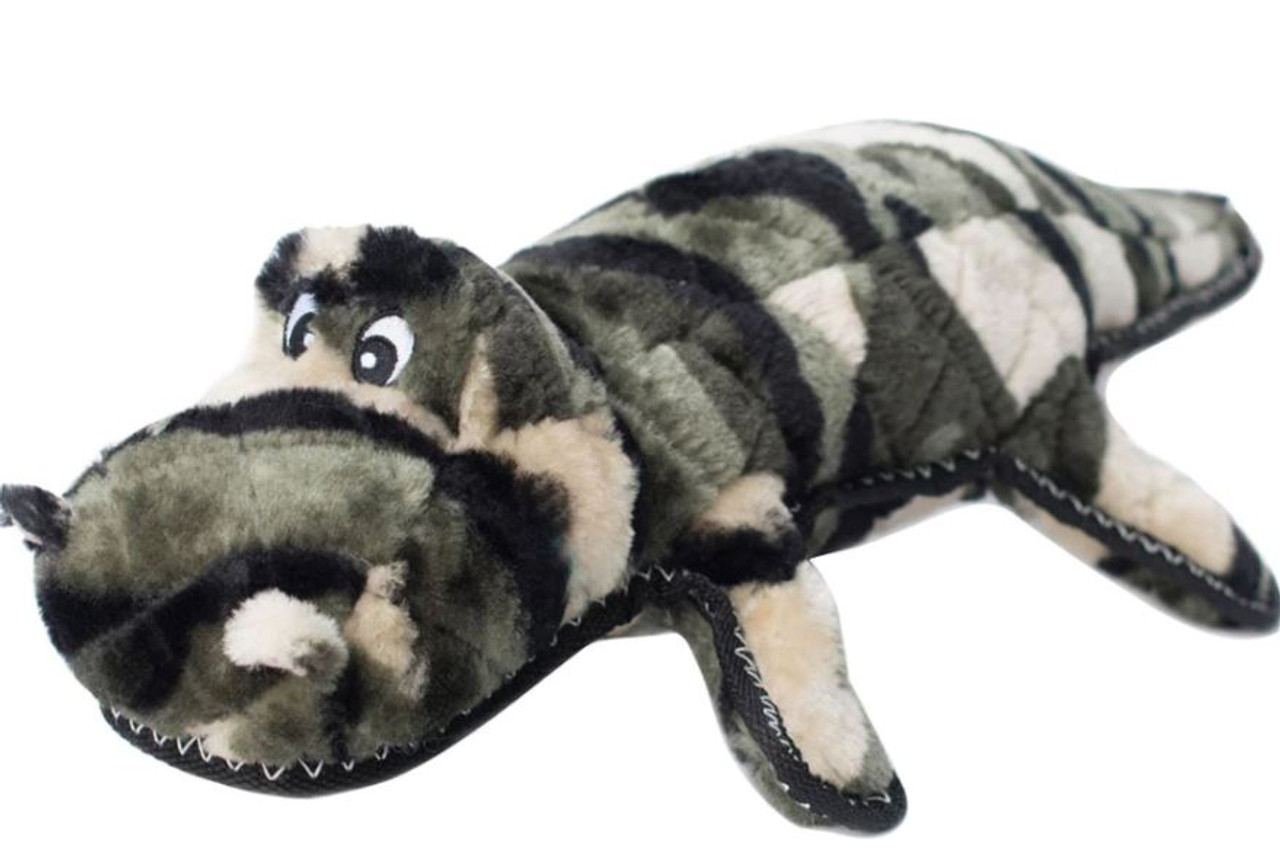 Zippy Paws Charity Grunterz Cameron the Gator Plush Dog Toy