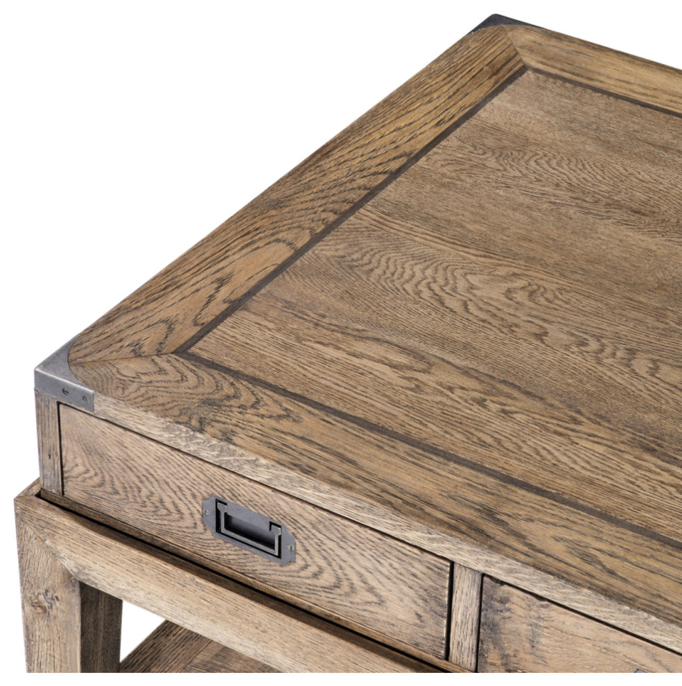 Classic 3 Drawer Coffee Table  Eichholtz Military   Rustic   Coffee Tables   by Oroa   Distinctive Furniture  Houzz