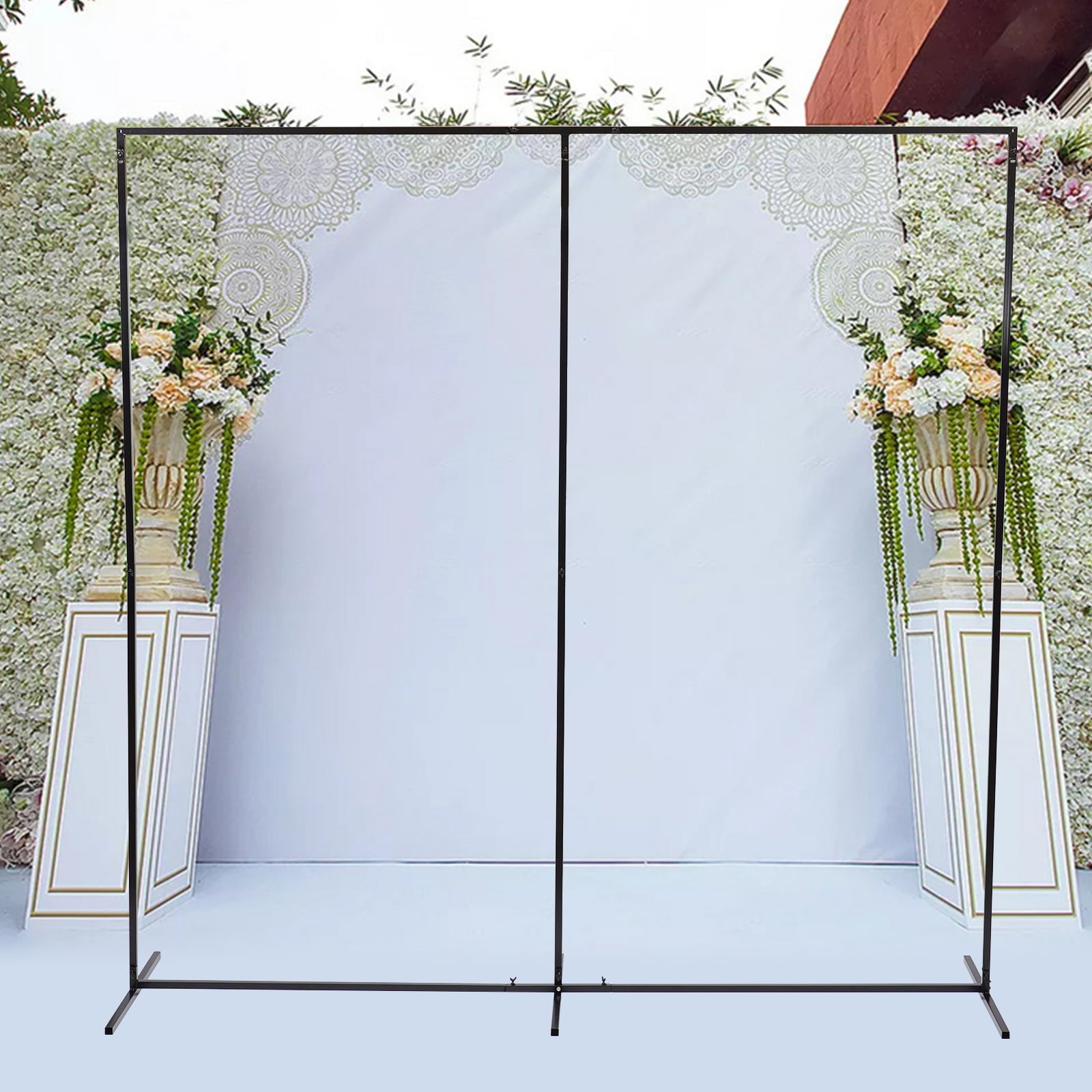 Miumaeov 7.5FT Wedding Arch Door Metal Garden Arch Arbor for Outdoor Inddor