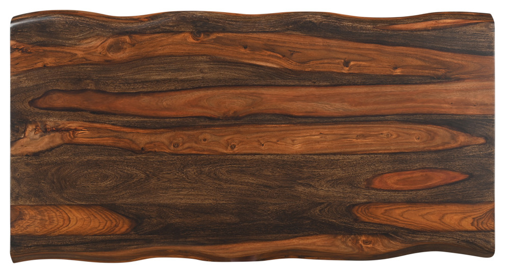 Damian Live Edge Wood Coffee Table   Rustic   Coffee Tables   by Taran Design  Houzz