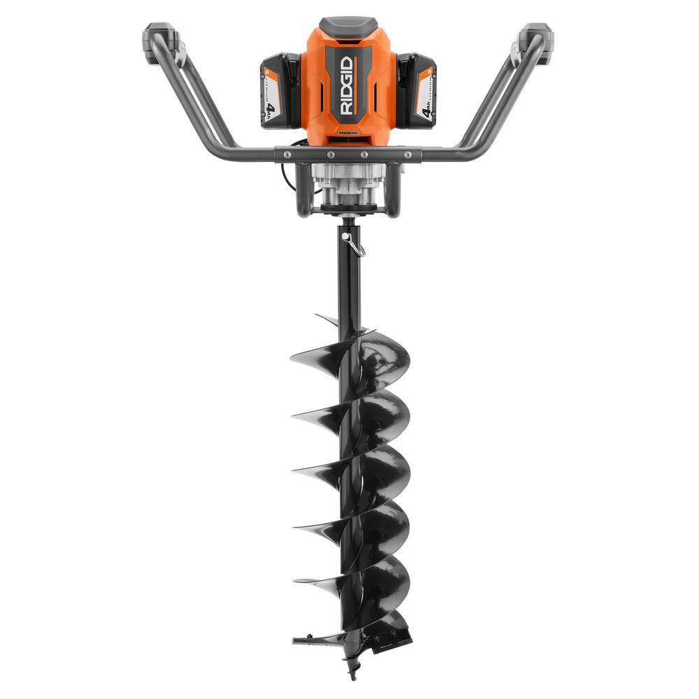 RIDGID R01701K 18-Volt Earth Auger with 8 in. Bit and (2) 4.0 Ah Batteries and Charger