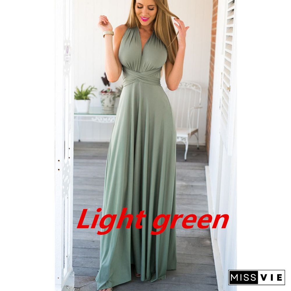 Women's Fashion Sexy Dress Formal Dress A Variety Of Ways To Wear Cross-Flush Sexy Skirt 15 Colors