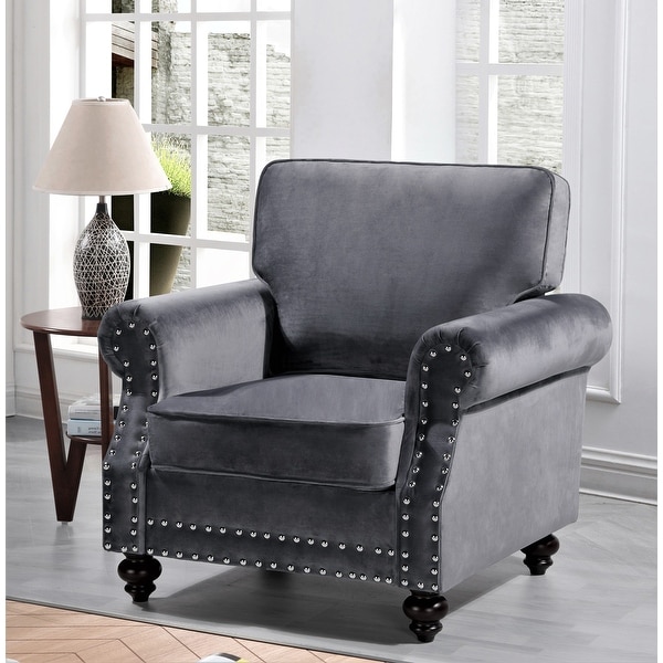 Ramos Nailhead Velvet Chair