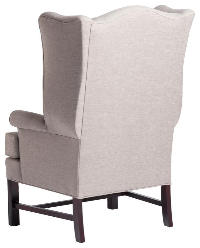 Chippendale Wing Chair   Jitterbug Linen   Contemporary   Armchairs And Accent Chairs   by BisonOffice  Houzz