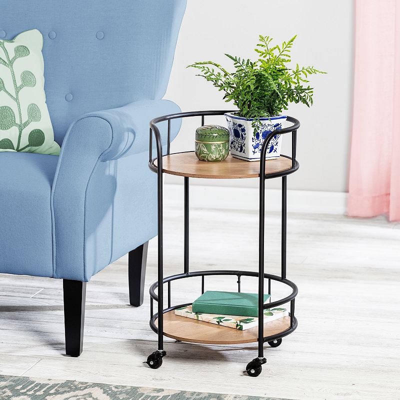 Honey-Can-Do 2-Tier Rolling End Table