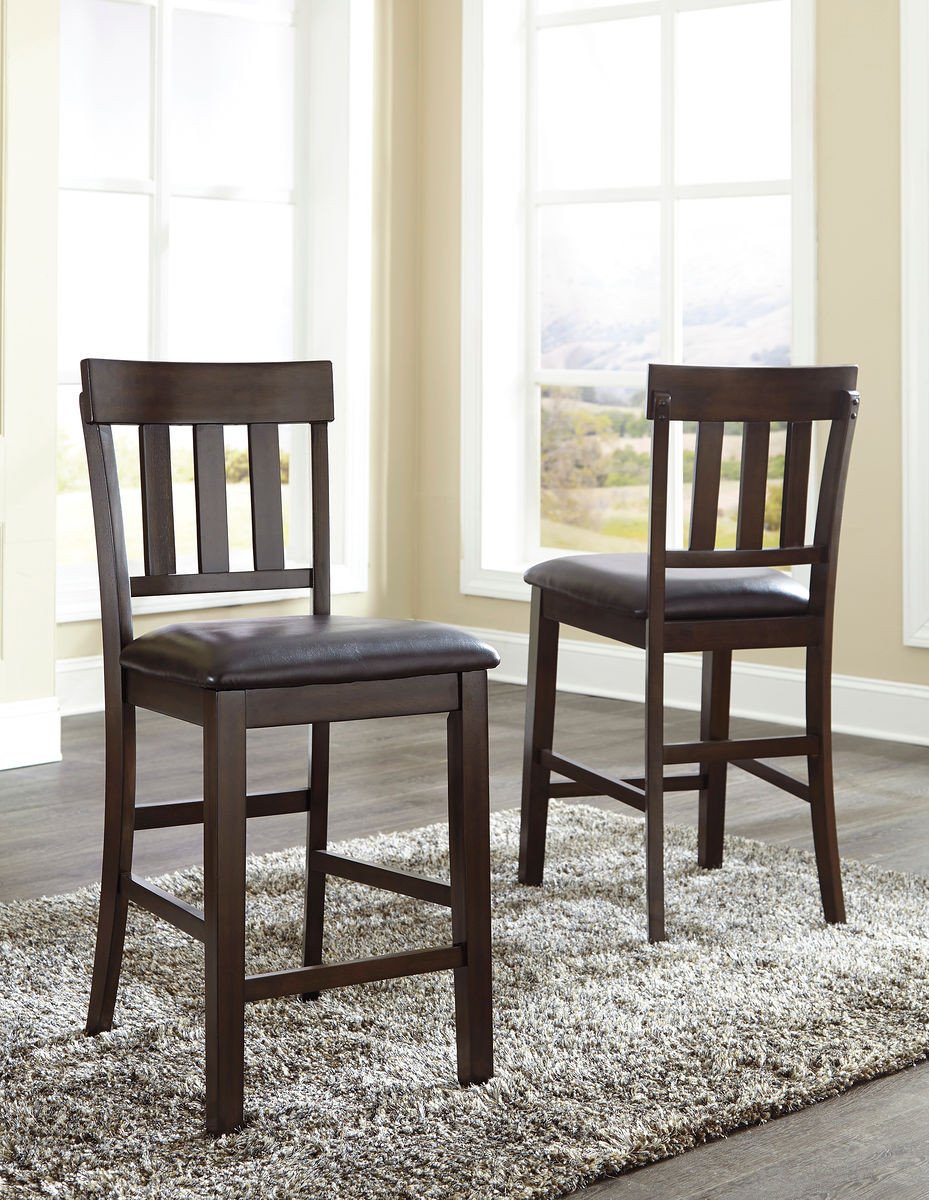 Haddigan Dark Brown Upholstered Barstool