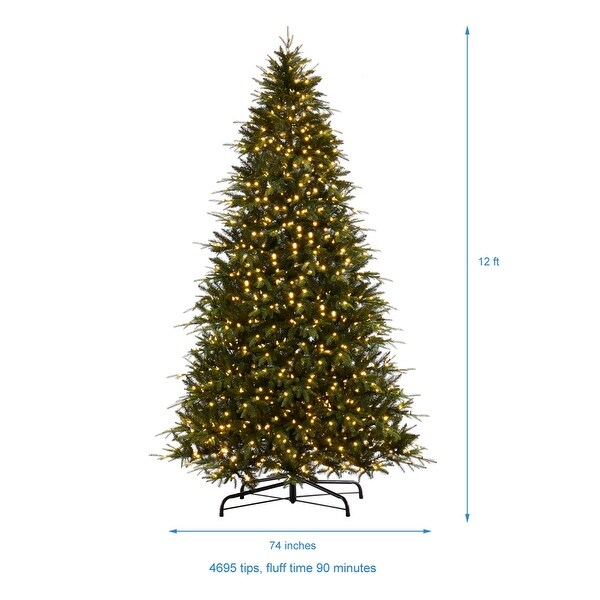 Traditional Artificial Christmas Tree with Lights，Prelit Christmas Tree，Pine Fir Christmas Tree with LED Lights