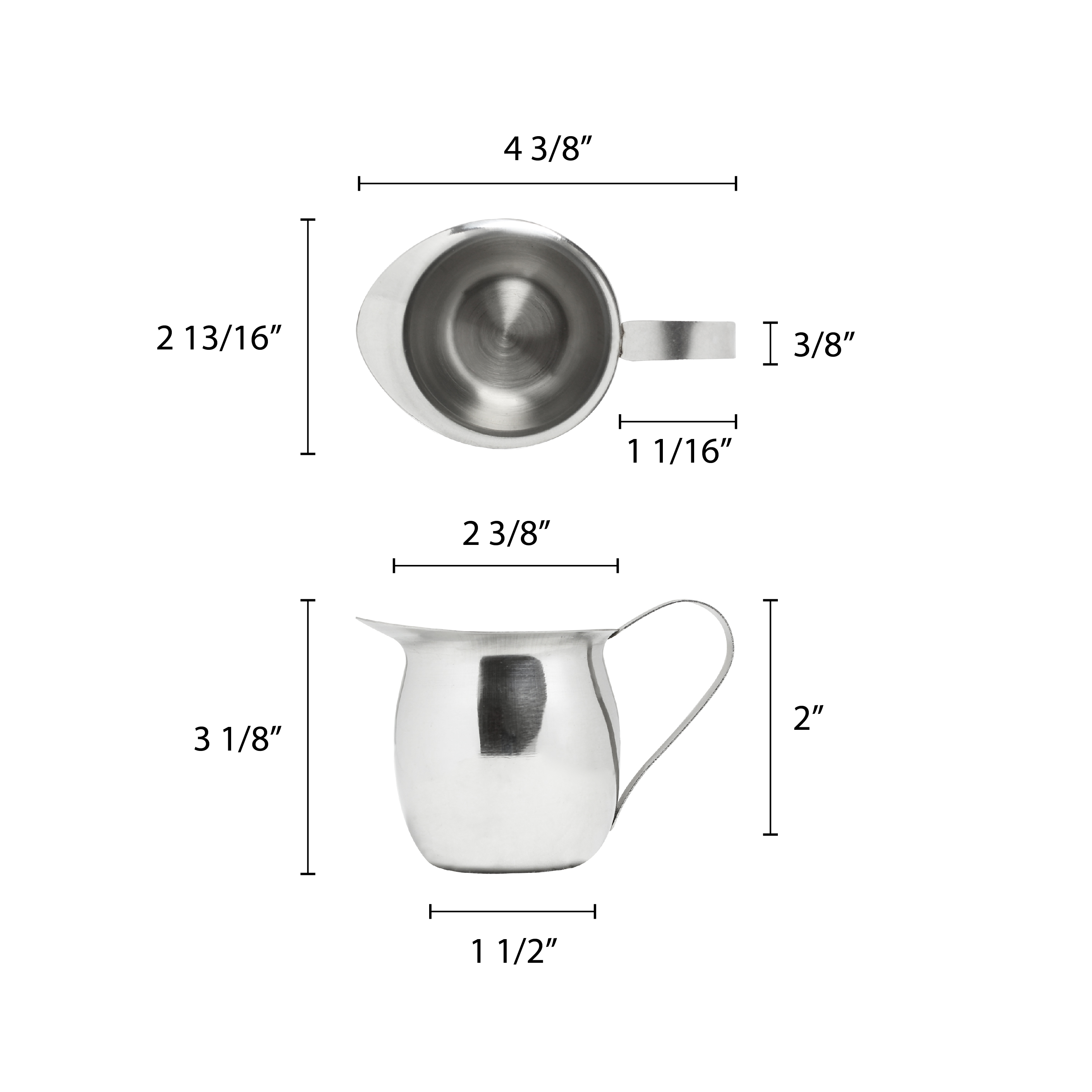 Excellante 8 oz stainless steel bell creamer， comes in each