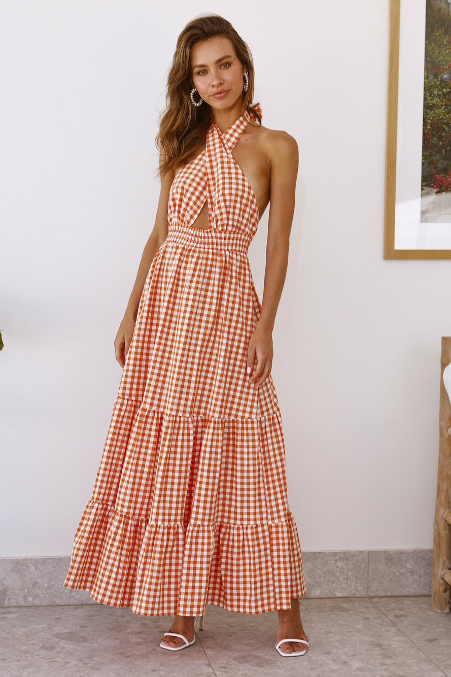 Important Piece Maxi Dress Orange