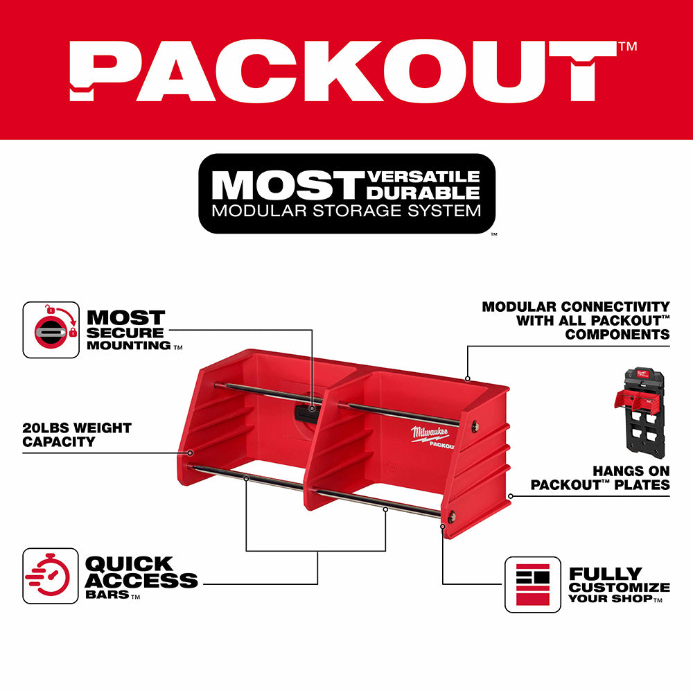 Milwaukee 48-22-8340 PACKOUT Shop Storage Tool Rack